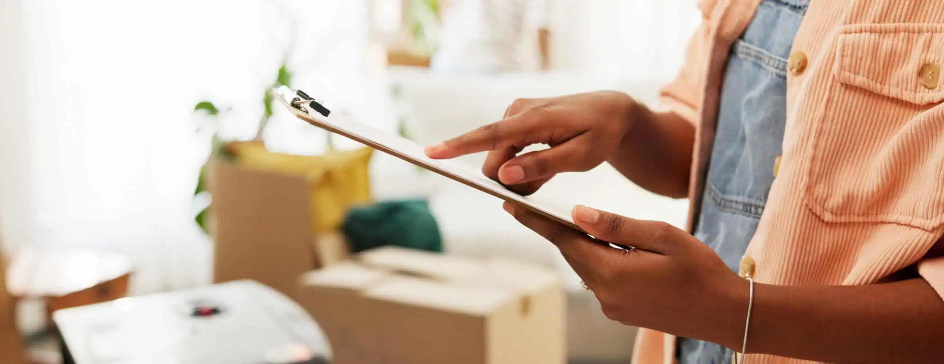 An image of a person with a clipboard.